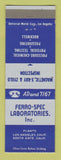 Matchbook Cover - Ferro Spec Laboratories South Gate Los Angeles CA Chemical