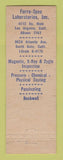 Matchbook Cover - Ferro Spec Laboratories South Gate Los Angeles CA Chemical
