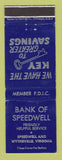 Matchbook Cover - Bank of Speedwell Wytheville VA WEAR