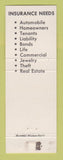 Matchbook Cover - Rickard Wilson Insurance Agency Medina OH