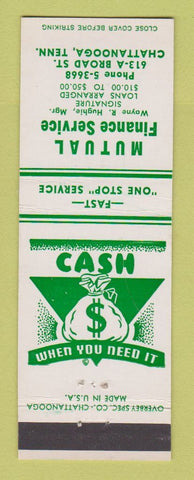 Matchbook Cover - Mutual Finance Service Loans Chattanooga TN