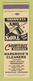 Matchbook Cover - Hargrove's Cleaners Nashville TN