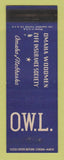 Matchbook Cover - Omaha Woodmen Insurance Society NE