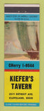 Matchbook Cover - Kiefer's Tavern Cleveland OH
