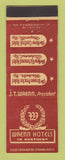 Matchbook Cover - Wreen Hotels Winchester Richmond Maysville KY