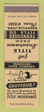 Matchbook Cover - Tennessee Title Insurance Nashville TN