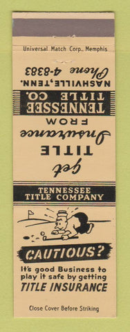 Matchbook Cover - Tennessee Title Insurance Nashville TN
