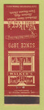 Matchbook Cover - Walker's Men's Clothes York PA
