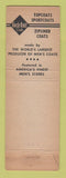 Matchbook Cover - Rock Knit Coats Harry Schwarz Cleveland OH Medina WEAR