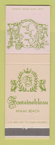 Matchbook Cover - Fontainebleau Hotel Miami Beach FL Chez Bon Bon