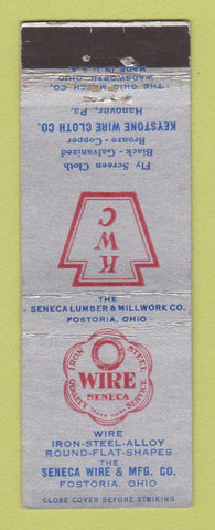 Matchbook Cover - Keystone Wire Cloth Hanover Fostoria OH