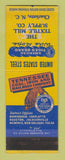 Matchbook Cover - United States Steel Textile Mill Supply Charlotte NC
