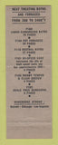 Matchbook Cover - Holden Metal Baths New Haven CT
