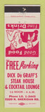 Matchbook Cover - Dick De Graff's Steak House Chicago? IL?