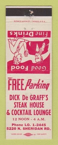 Matchbook Cover - Dick De Graff's Steak House Chicago? IL?