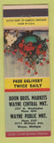 Matchbook Cover - Boon Bros Markets Grocery Sayne MI