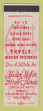 Matchbook Cover - Mister Mikes Steak House Chicago IL
