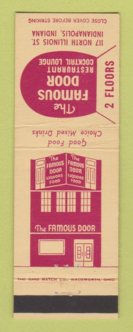 Matchbook Cover - Famous Door Restaurant Indianapolis IN