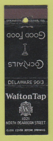 Matchbook Cover - Walton Tap Chicago IL