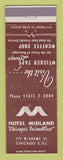 Matchbook Cover - Hotel Midland Chicago IL