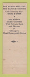 Matchbook Cover - Hotel Midland Chicago IL