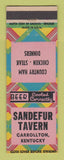 Matchbook Cover - Sandefur Tavern Carrollton KY restaurant