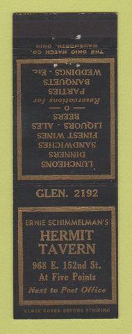 Matchbook Cover - Hermit Tavern Ernie Schimmelman