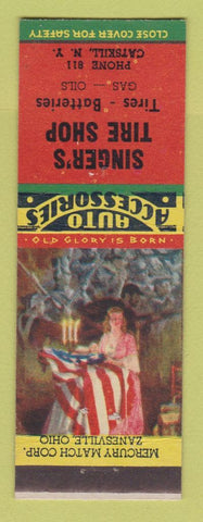 Matchbook Cover - Singer's Tire Shop Catskill NY