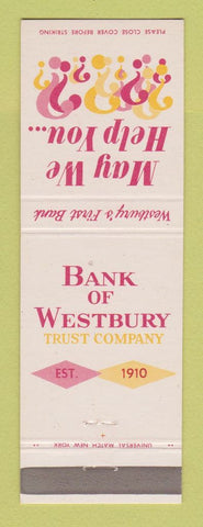 Matchbook Cover - Bank of Westbury NY