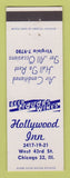 Matchbook Cover - Hollywood Inn Chicago IL