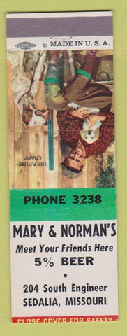 Matchbook Cover - Mary & Norman's Sedalia MO Restaurant