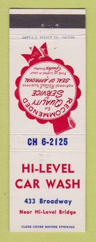 Matchbook Cover - HI Level Car Wash Toledo OH