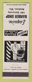 Matchbook Cover - Esquire Barber Shop Madison WI