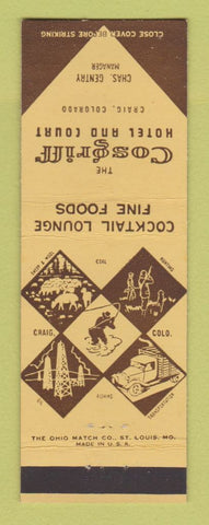 Matchbook Cover - Cosgriff Hotel Craig Colorado