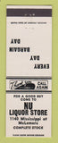 Matchbook Cover - Nu Liquor Store