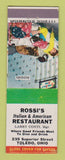 Matchbook Cover - Rossi's Italian Restaurant Toledo OH