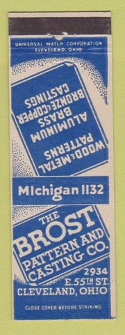 Matchbook Cover - Brost Pattern and Casting Cleveland OH