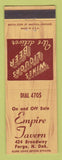 Matchbook Cover - Empire Tavern Fargo ND