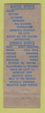 Matchbook Cover - Sun Valley ID Skiing Union Pacific Railroad