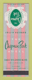 Matchbook Cover - Chapman Park Hotel Los Angeles CA