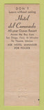 Matchbook Cover - Chapman Park Hotel Los Angeles CA