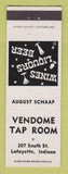 Matchbook Cover - Vendome Tap Room Lafayette IN August Schaaf