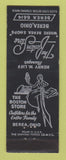 Matchbook Cover - Boston Store Women's Clothes Berea OH Henry Liff