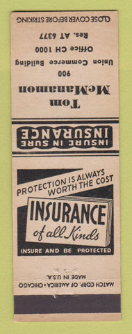 Matchbook Cover - Tom McManamon Insurance