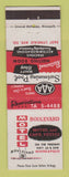 Matchbook Cover - Boulevard Motel Cafe Petite Minneapolis MN
