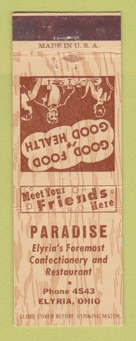 Matchbook Cover - Paradise Restaurant Elyria OH