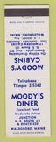 Matchbook Cover - Moody's Diner Cabins Waldoboro ME