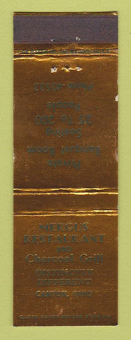Matchbook Cover - Mergus Restaurant Canton OH