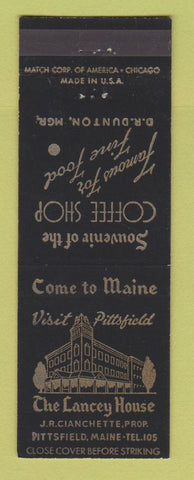 Matchbook Cover - Lancey House Pittsfield ME