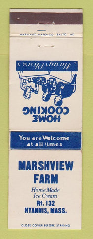 Matchbook Cover - Marshview Farm Hyannis MA restaurant